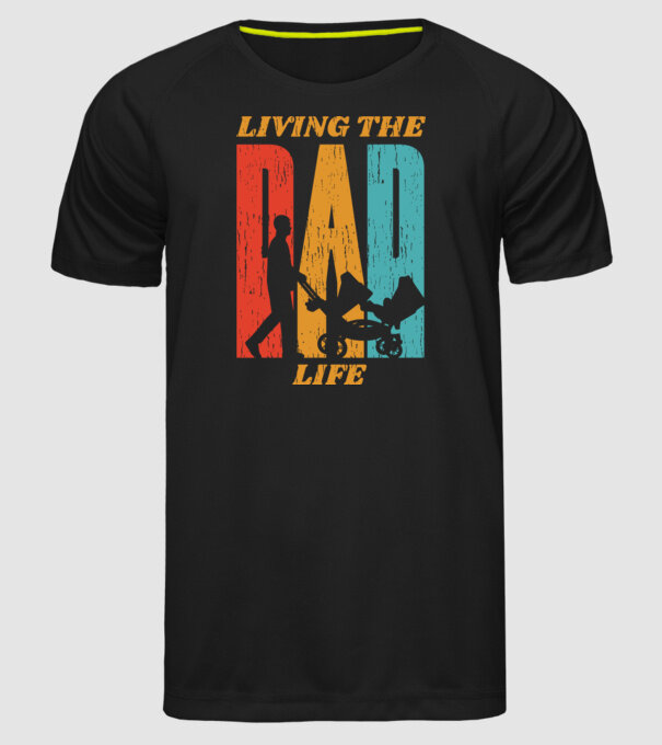 Dad Life pentru tata model negru pe tricou