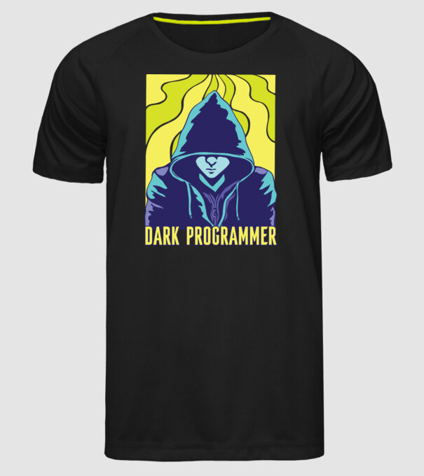 Dark Programmer model negru pe tricou