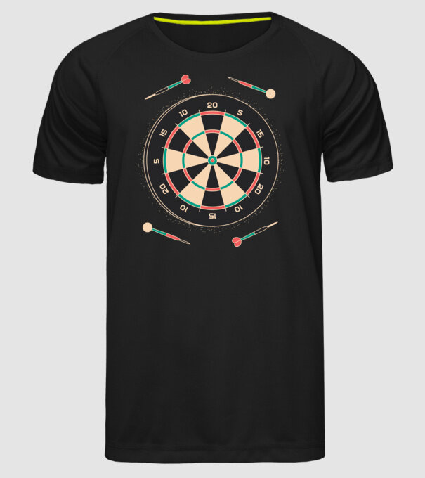 Tablă Darts model negru pe tricou