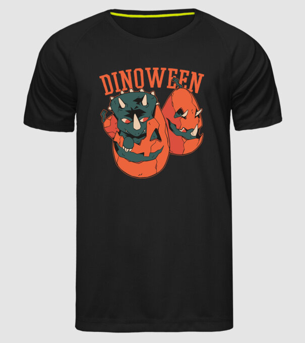Dinoween model negru pe tricou