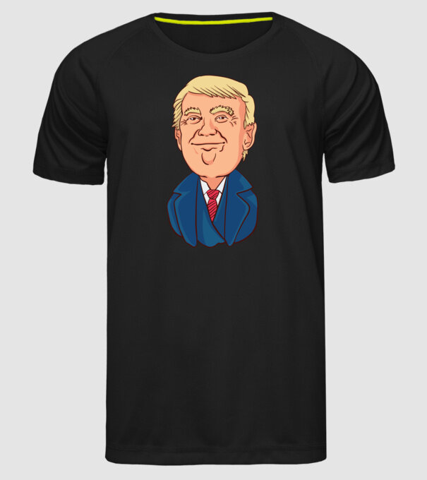 Donald Trump model negru pe tricou