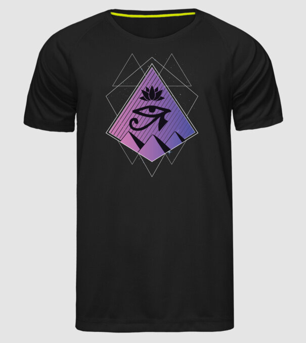 Egipt simbol geometric model negru pe tricou