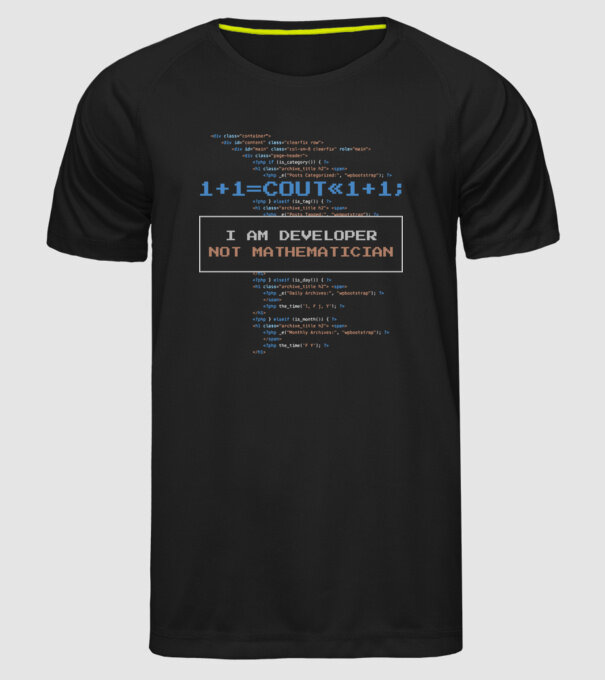 Tricou pentru developeri model negru pe tricou