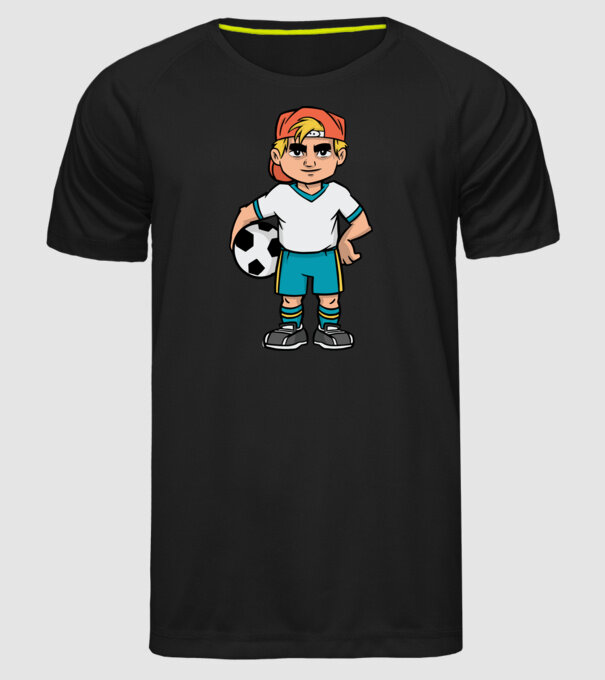 Băiat Fotbalist model negru pe tricou