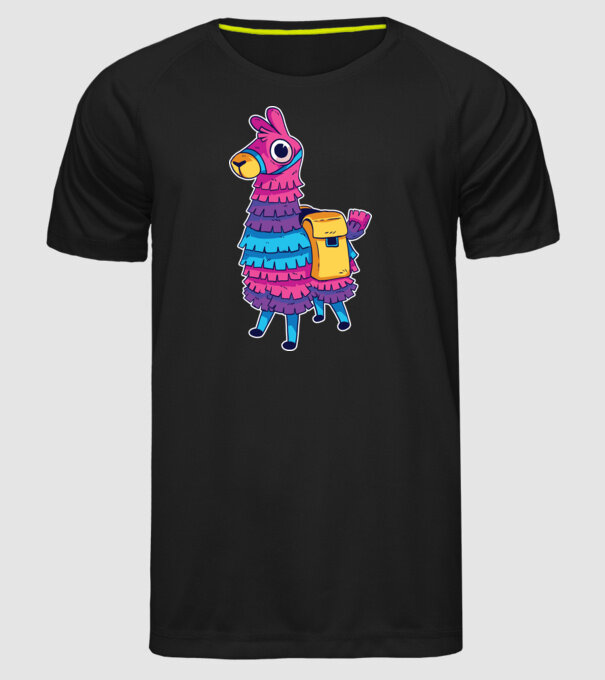 Fortnite LLama - Tricou gamer cu lama model negru pe tricou