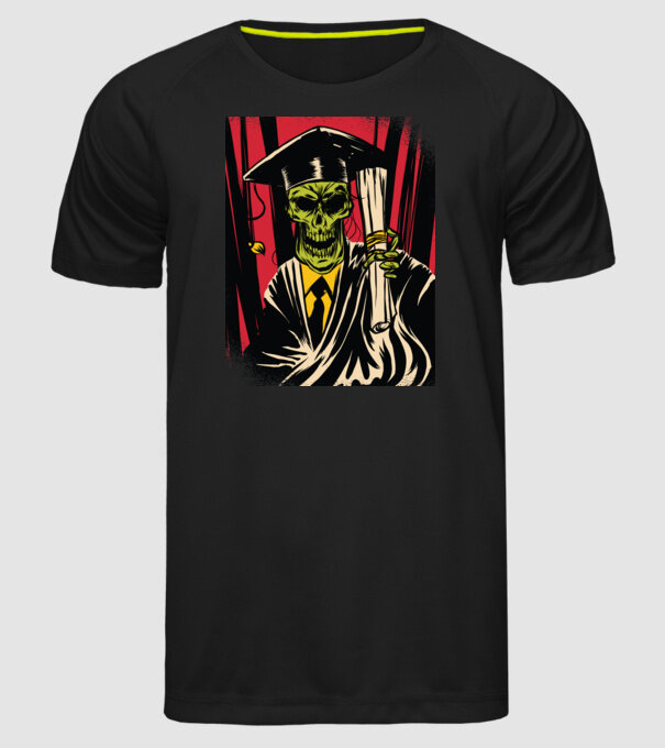 Proaspăt absolvent Absolvire model negru pe tricou