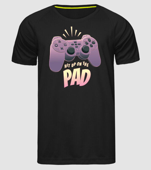 Gamer Controler model negru pe tricou