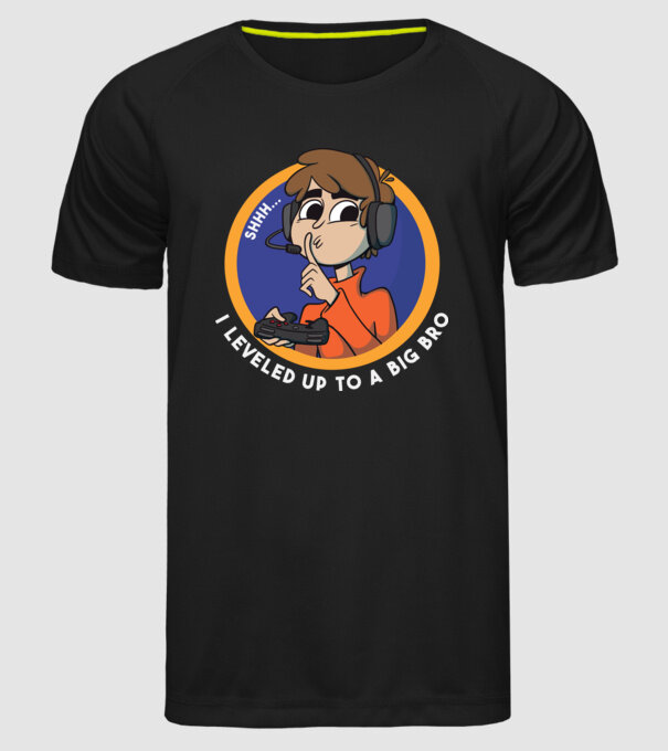 Gamer Frate mai mare model negru pe tricou