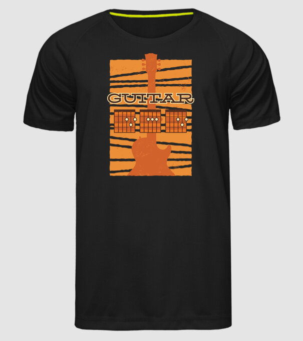Tată chitarist model negru pe tricou
