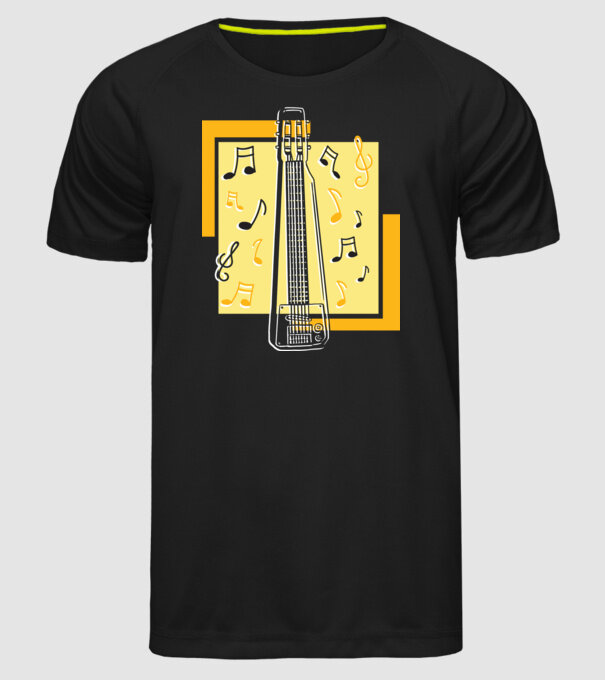 Tricou chitarist model negru pe tricou