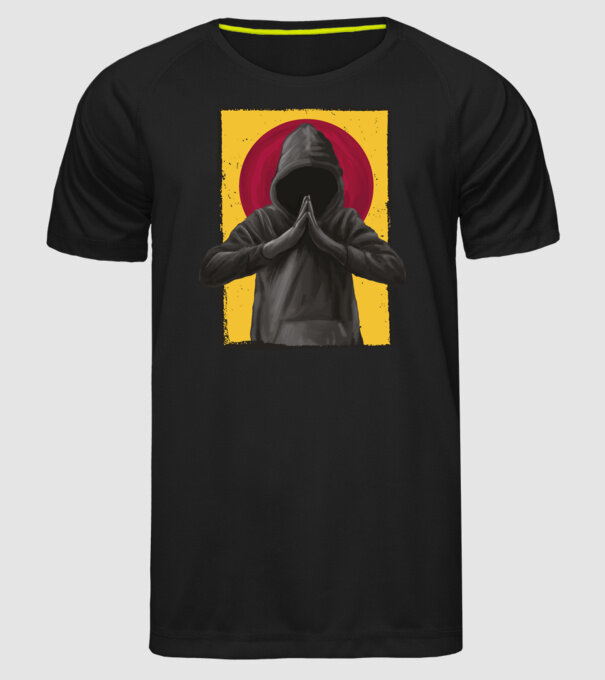 Rugăciune Hacker model negru pe tricou