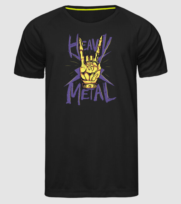 Heavy Metal model negru pe tricou