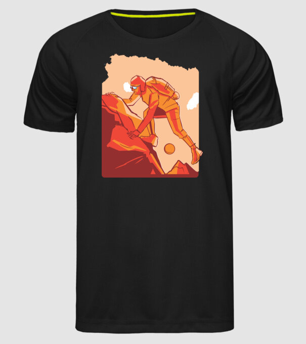 Alpinism model negru pe tricou