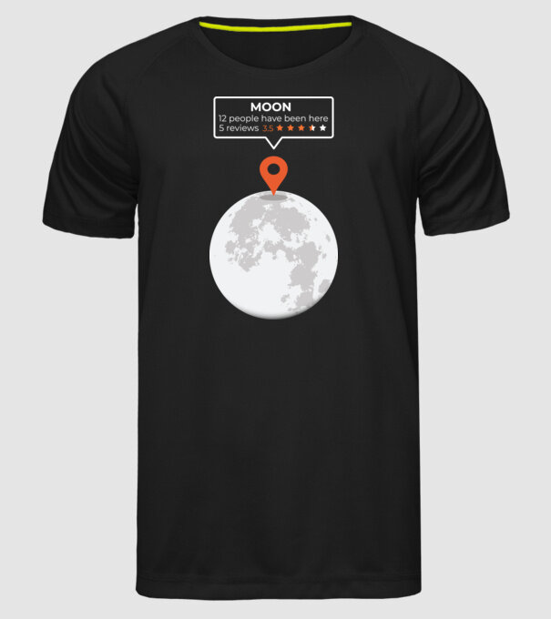 Luna Recenzie model negru pe tricou
