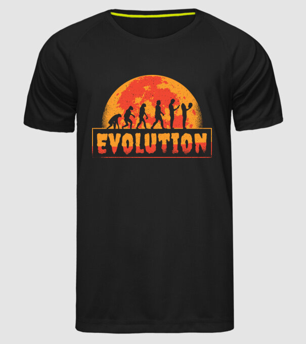 Evoluție Horror model negru pe tricou