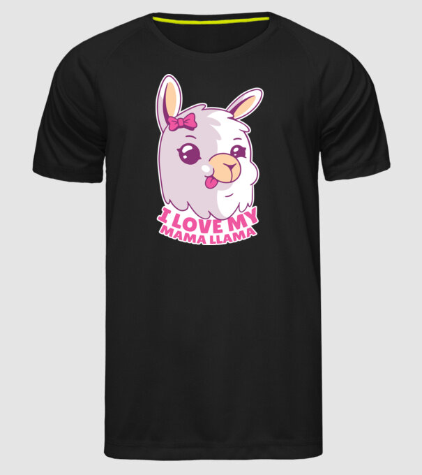 I Love My Papa Llama tricou drăguț cu lamă pentru bunica model negru pe tricou