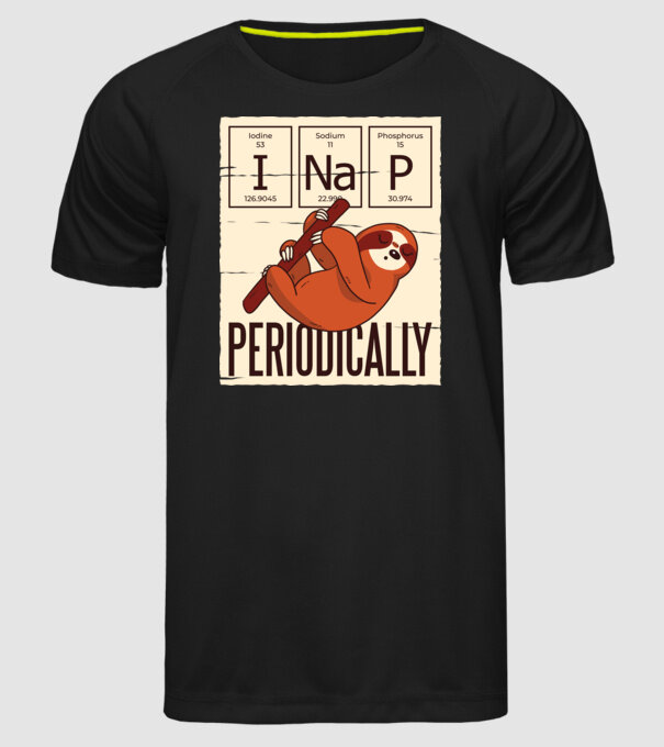 I NaP Periodic tricou leneș model negru pe tricou
