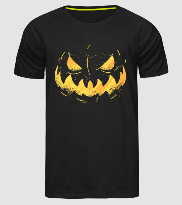 dovleac înfricoșător Halloween model negru pe tricou