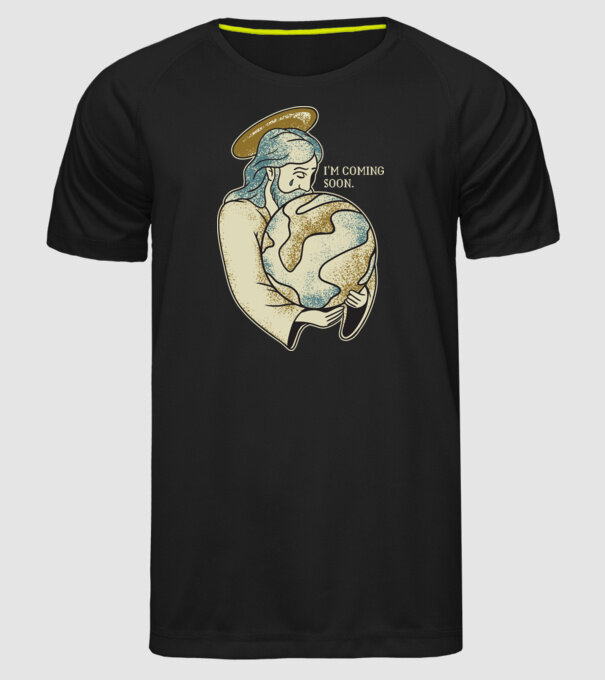 Jesus is coming soon - Isus vine în curând model negru pe tricou