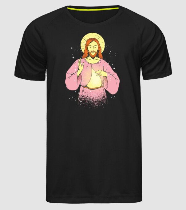 Iisus Hristos model negru pe tricou