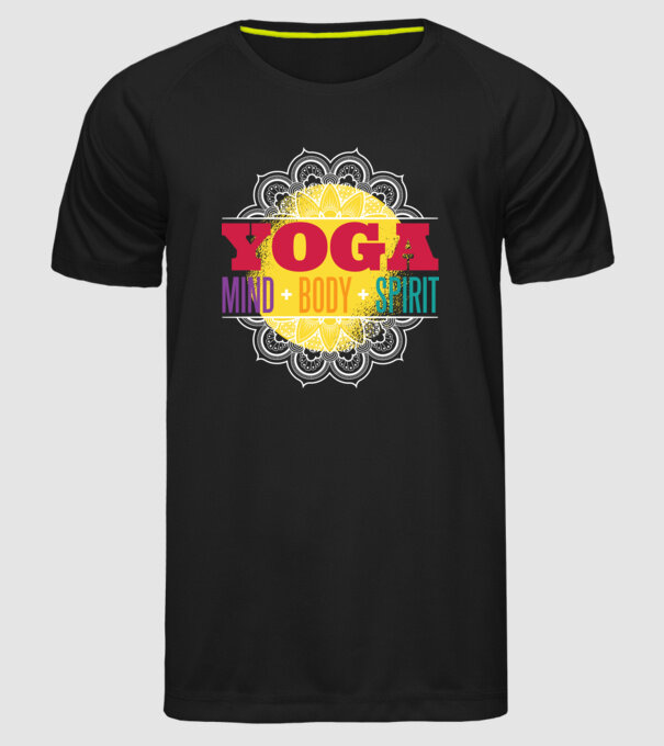 Valori yoga model negru pe tricou
