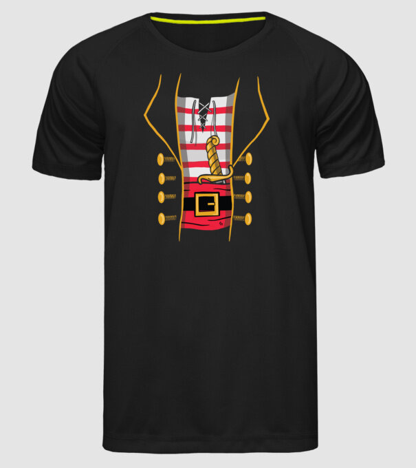 Costum de pirat pentru Halloween model negru pe tricou