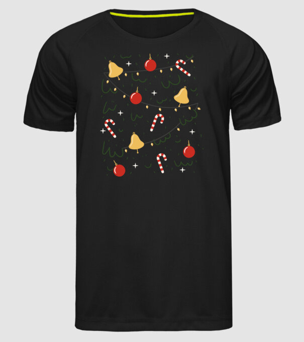Decorații Crăciun model negru pe tricou