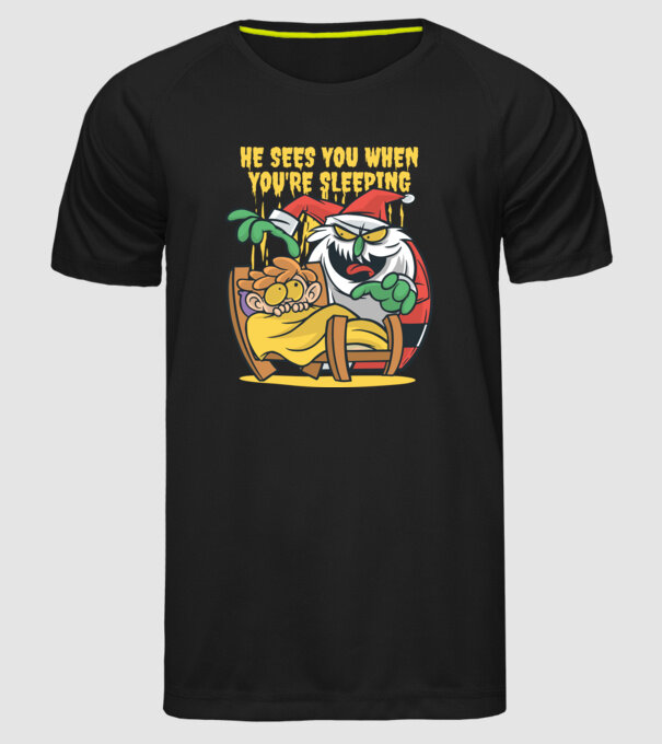 Elf de Crăciun model negru pe tricou