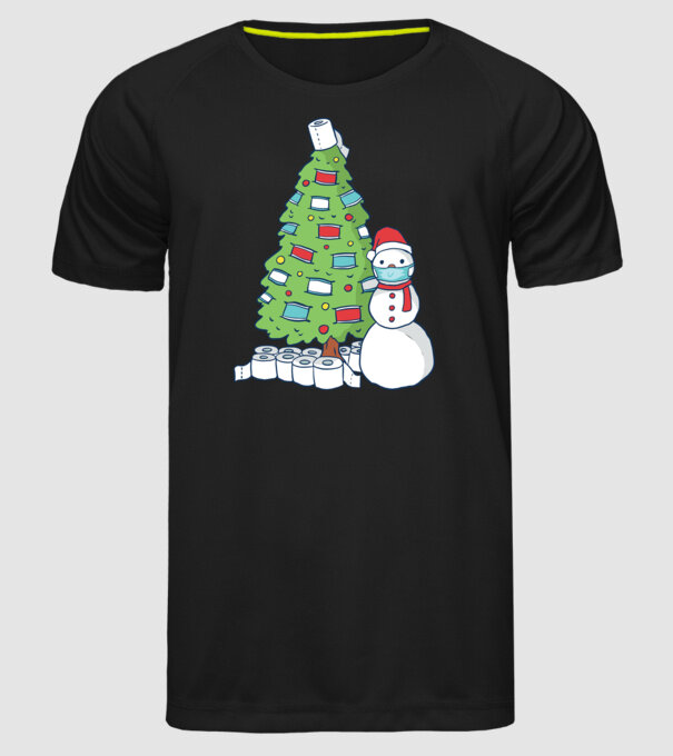 Brad De Crăciun model negru pe tricou