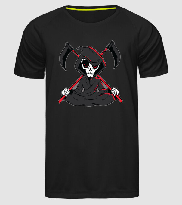Moartea - Grim Reaper model negru pe tricou