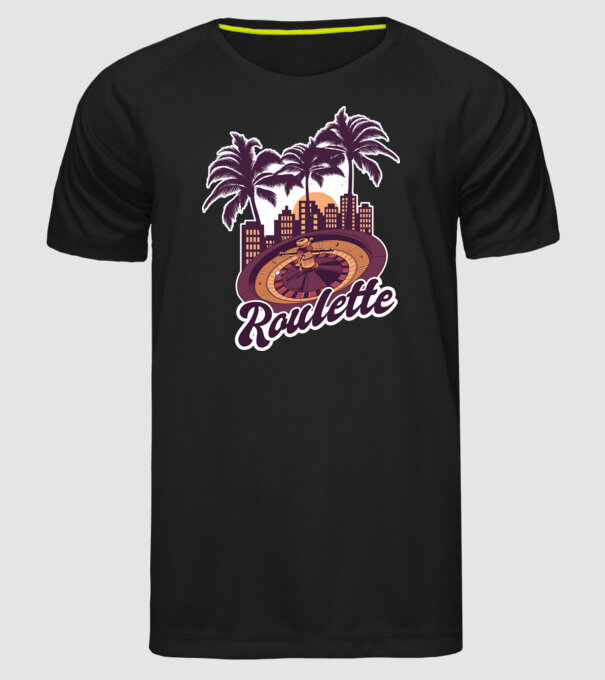 Casino Roulette model negru pe tricou