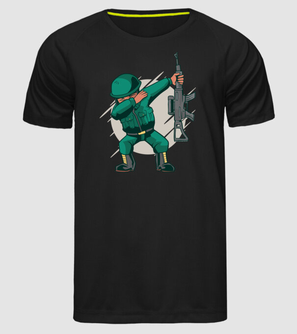 Soldat DAB model negru pe tricou