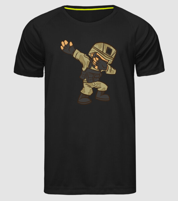 Soldat DAB model negru pe tricou