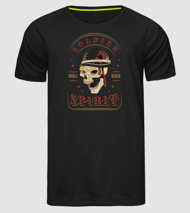 Soldat Craniu model negru pe tricou