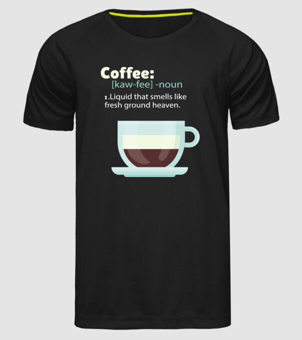 Definiție cafea model negru pe tricou