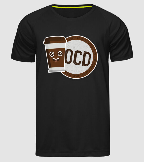 Cafea Dragoste și dependență model negru pe tricou