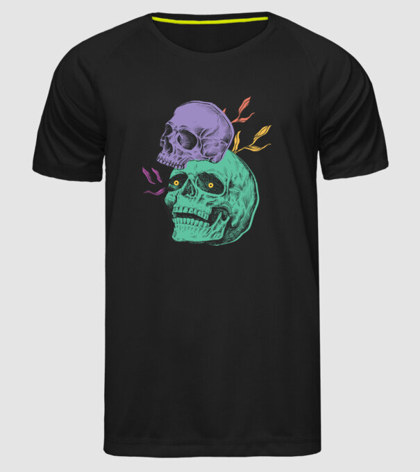 Cranii model negru pe tricou