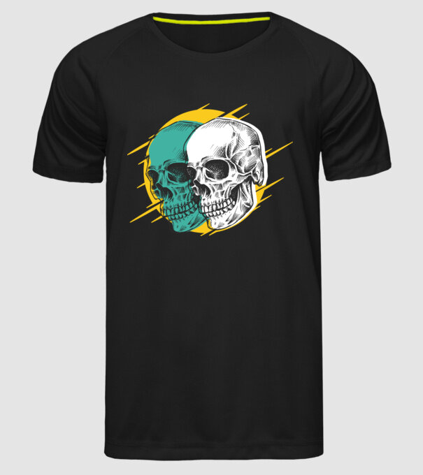 Cranii model negru pe tricou