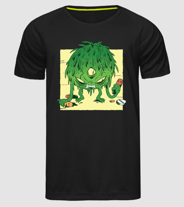 Coronavirus Monstru model negru pe tricou