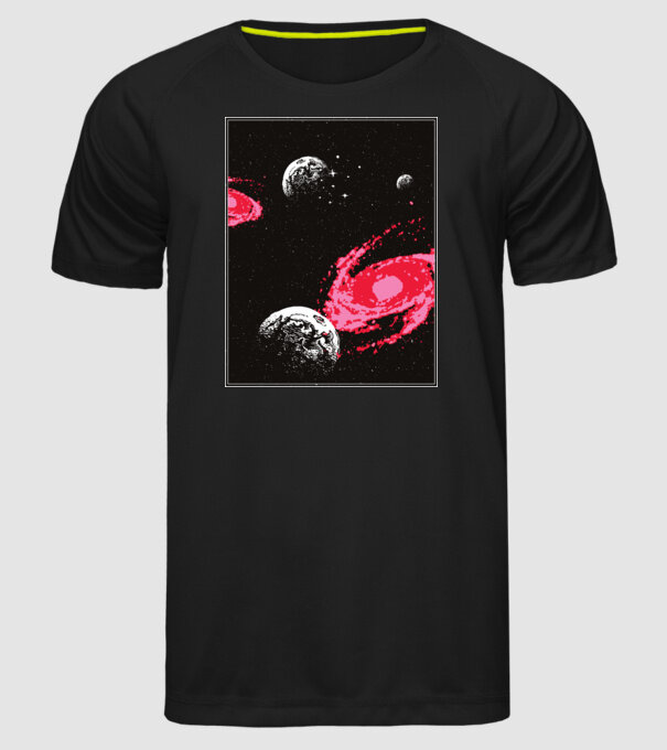 Cosmos Spațiu model negru pe tricou