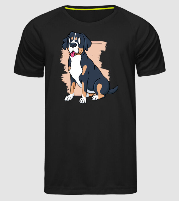 Câine model negru pe tricou