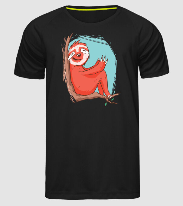 Leneș model negru pe tricou