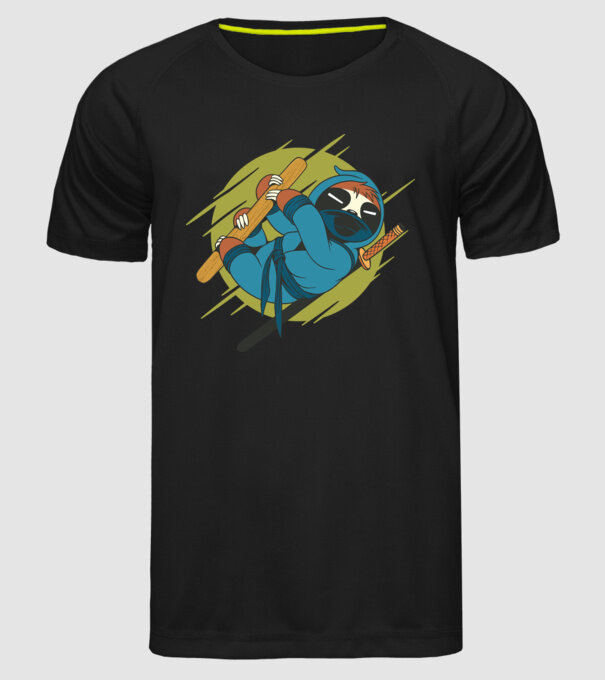Ninja Leneș model negru pe tricou