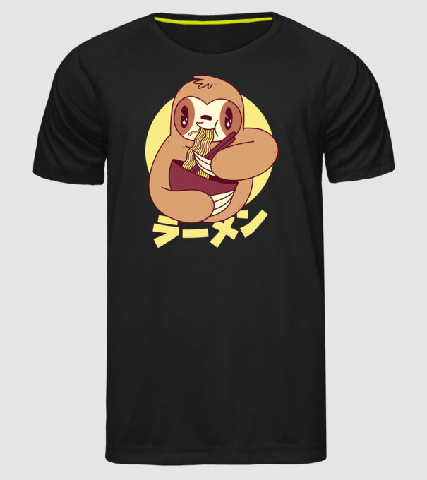 Ramen Leneș model negru pe tricou