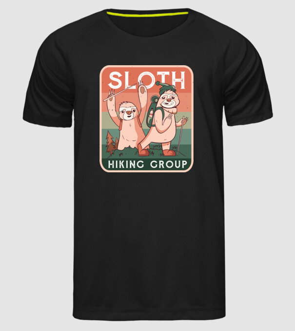Grupul de amatori de drumeție Leneș model negru pe tricou