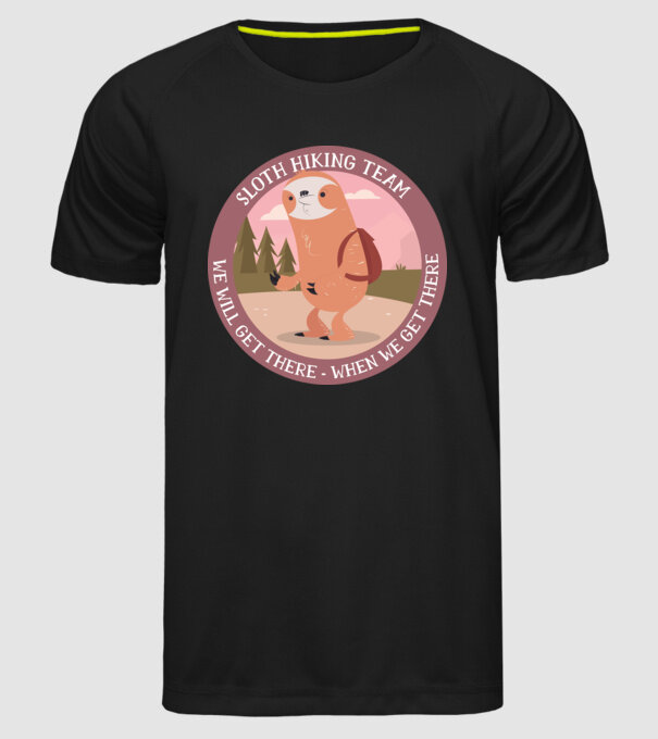 Leneș drumeție - Vom ajunge, atunci când vom ajunge model negru pe tricou