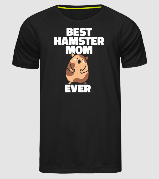 Cea mai bună mamă Hamster model negru pe tricou