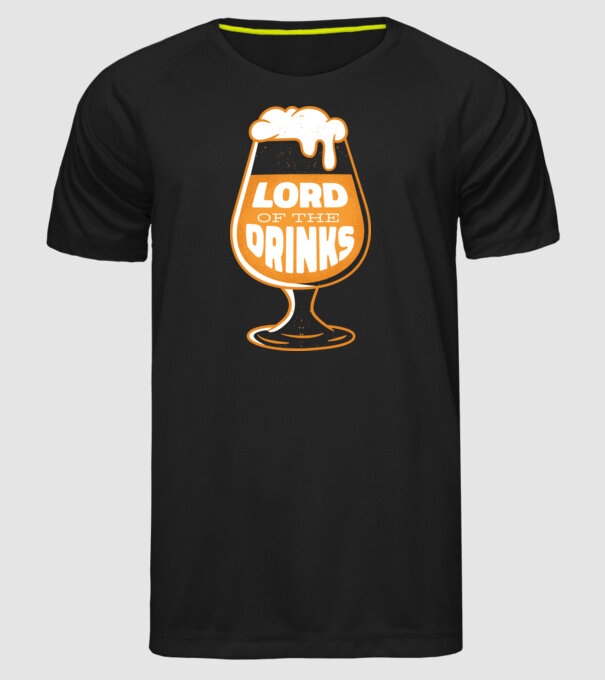 Lord of the Drinks Bere model negru pe tricou