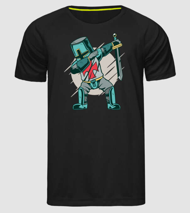 Cavaler DAB model negru pe tricou