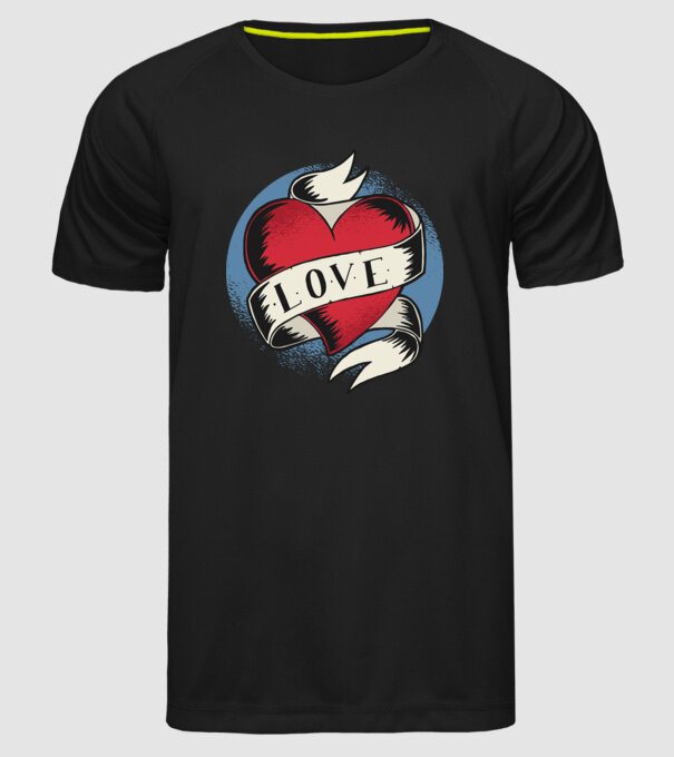 'Love Tatuaj pentru Valentine''s Day' model negru pe tricou